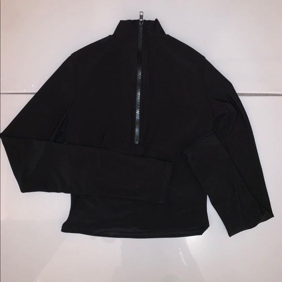 Slinky half zip black top - Picture 1 of 1